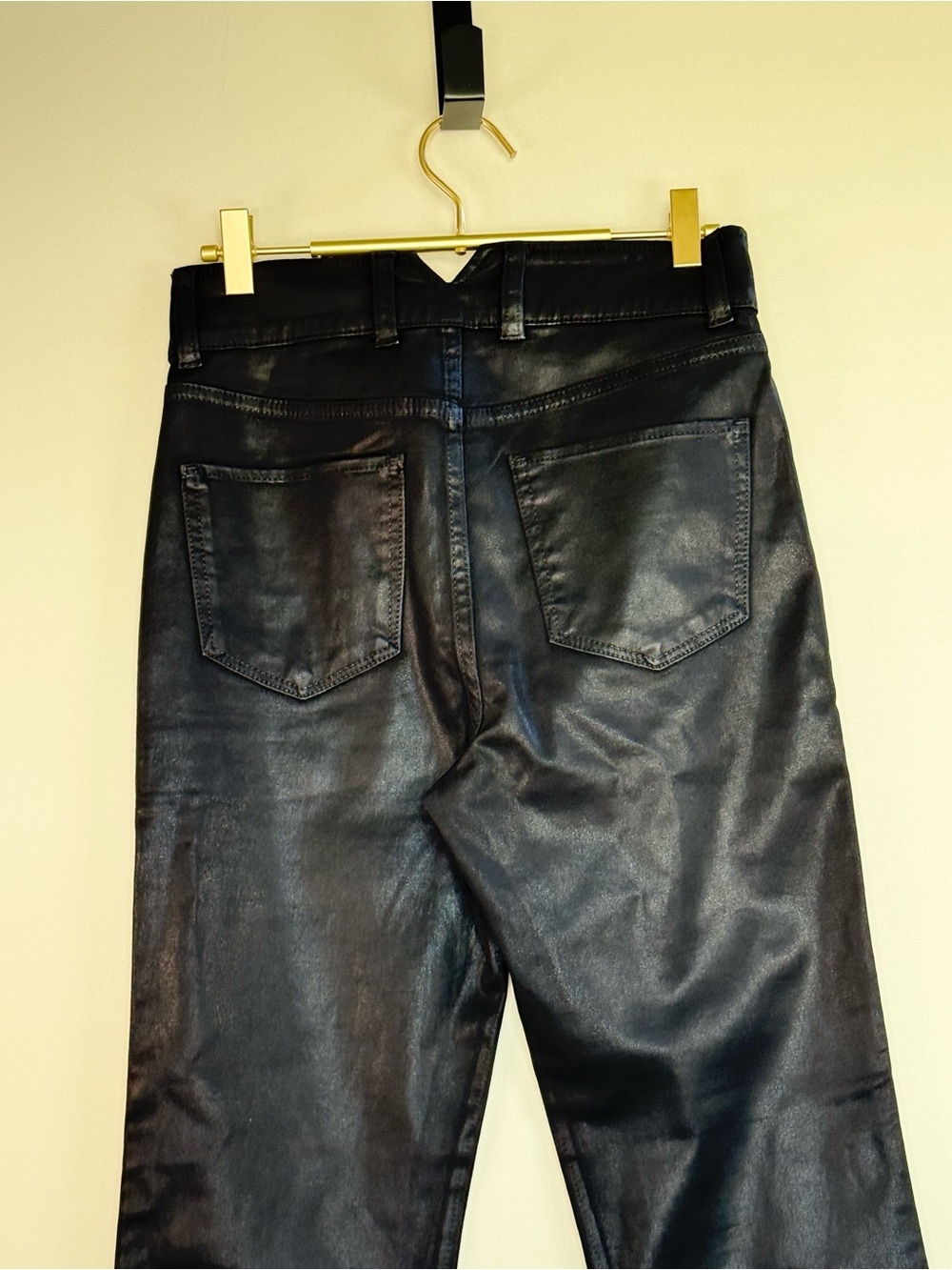 Joe's Jeans Georgia Coated Black Boot Cut Jeans 27 NWOT - Picture 10 of 12